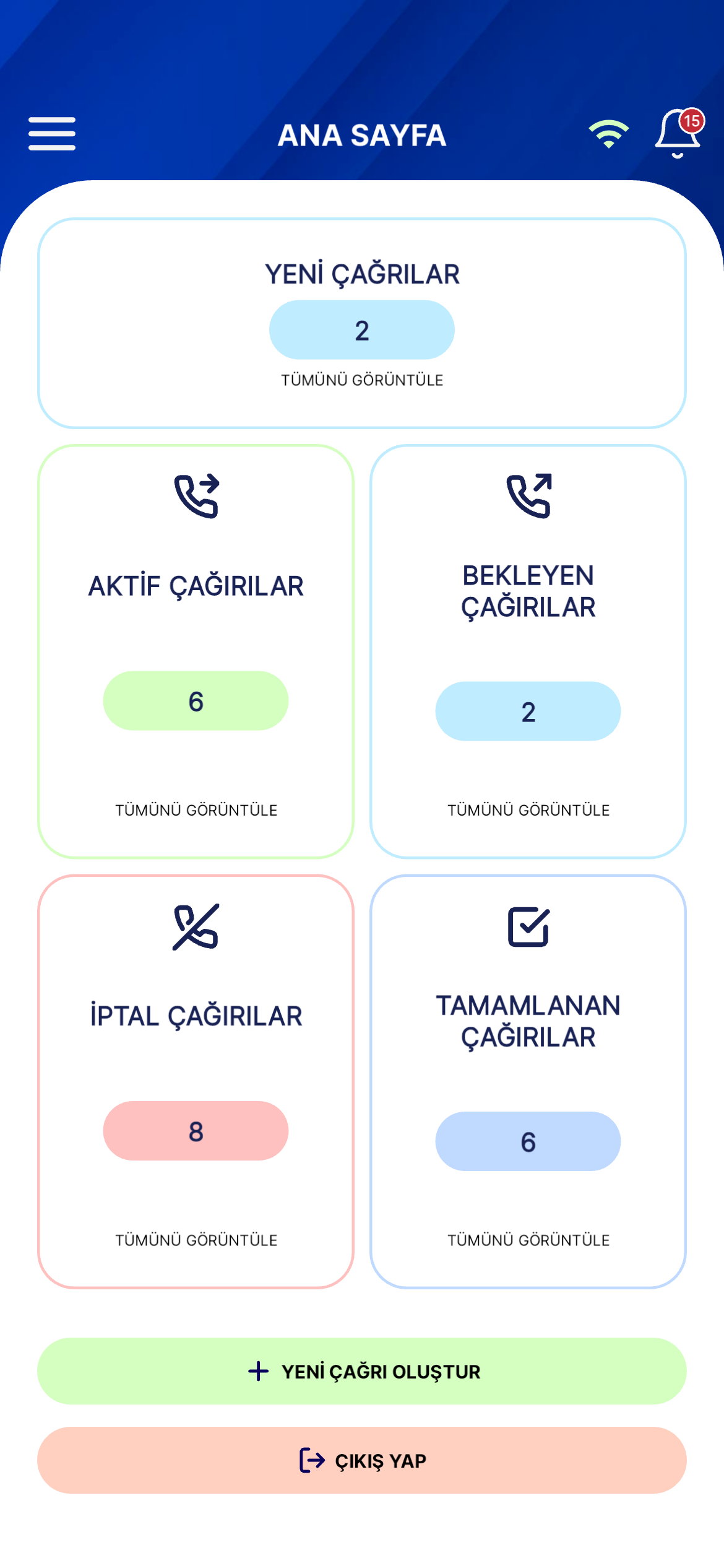 Servis Portal ana sayfa